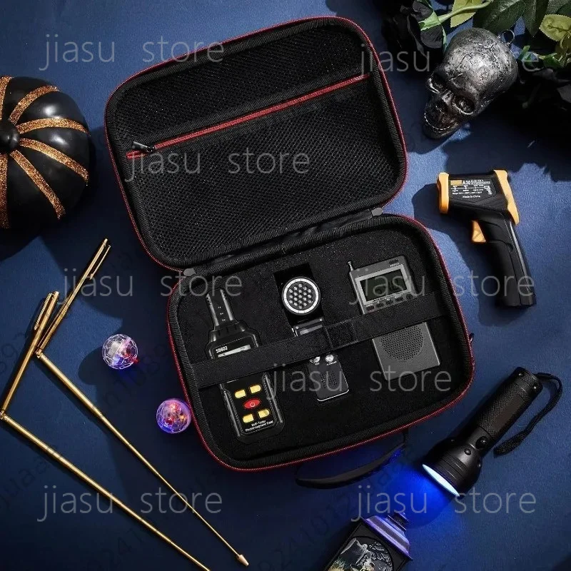 Multi-piece ghost hunting equipment kit with electromotive force meter, ghost hunting research box, tape recorder, etc
Multi-piece ghost hunting equipment kit with electromotive force meter, ghost hunting research box, tape recorder, etc