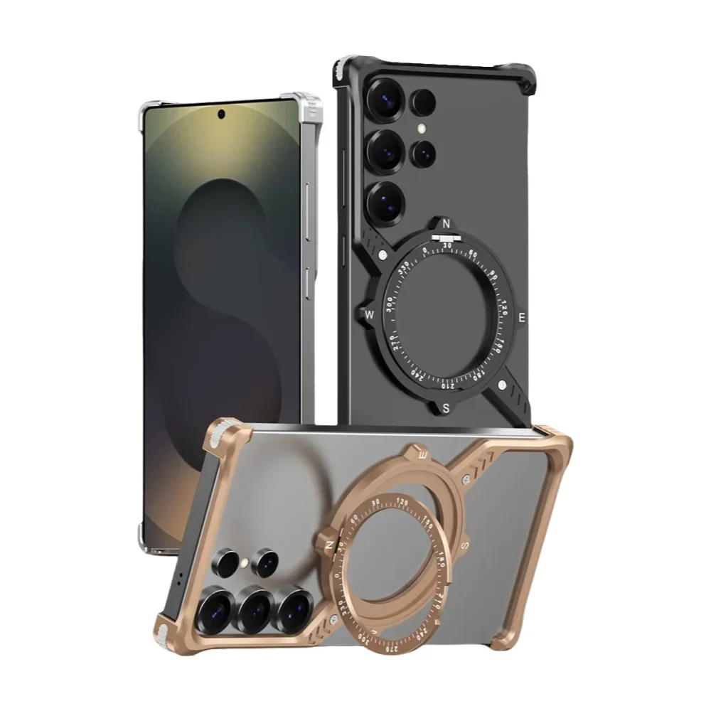 For Samsung Galaxy S22 S23 S24 Ultra S25Ultra Metal Frame Aluminum Frameless S Shape Phone Case Magnetic Holder Shockproof Cover
For Samsung Galaxy S22 S23 S24 Ultra S25Ultra Metal Frame Aluminum Frameless S Shape Phone Case Magnetic Holder Shockproof Cover