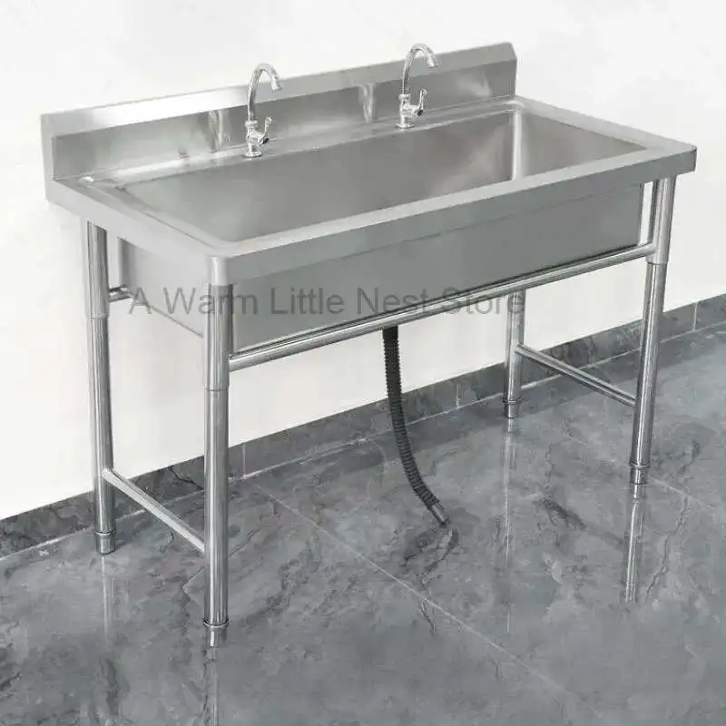 Commercial Stainless Steel Kitchen Sinks Single Washing Sinks Integrated for Restaurant School Custom Wash Basin with Bracket
Commercial Stainless Steel Kitchen Sinks Single Washing Sinks Integrated for Restaurant School Custom Wash Basin with Bracket