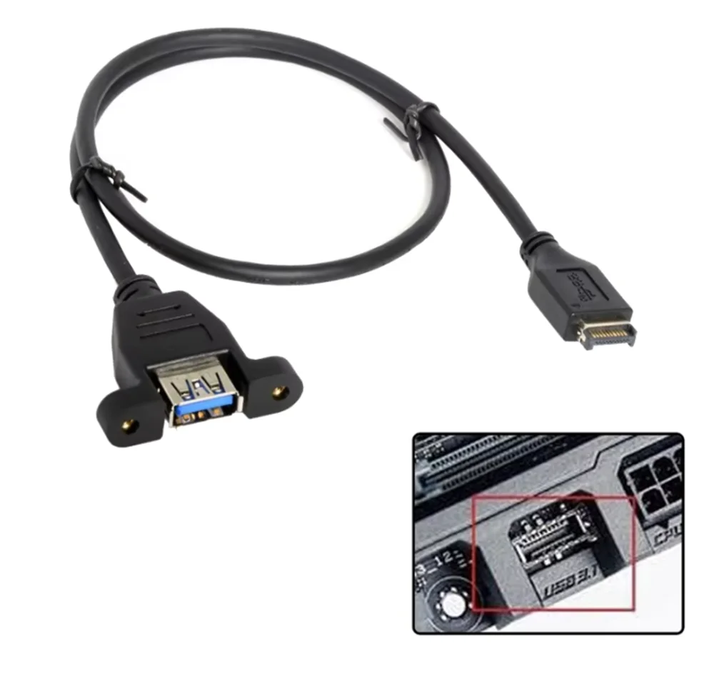 Main board type-c to USB 3.0 adapter cable with fixed screw hole type-c socket expansion connection cable, rear motherboard conn
Main board type-c to USB 3.0 adapter cable with fixed screw hole type-c socket expansion connection cable, rear motherboard conn