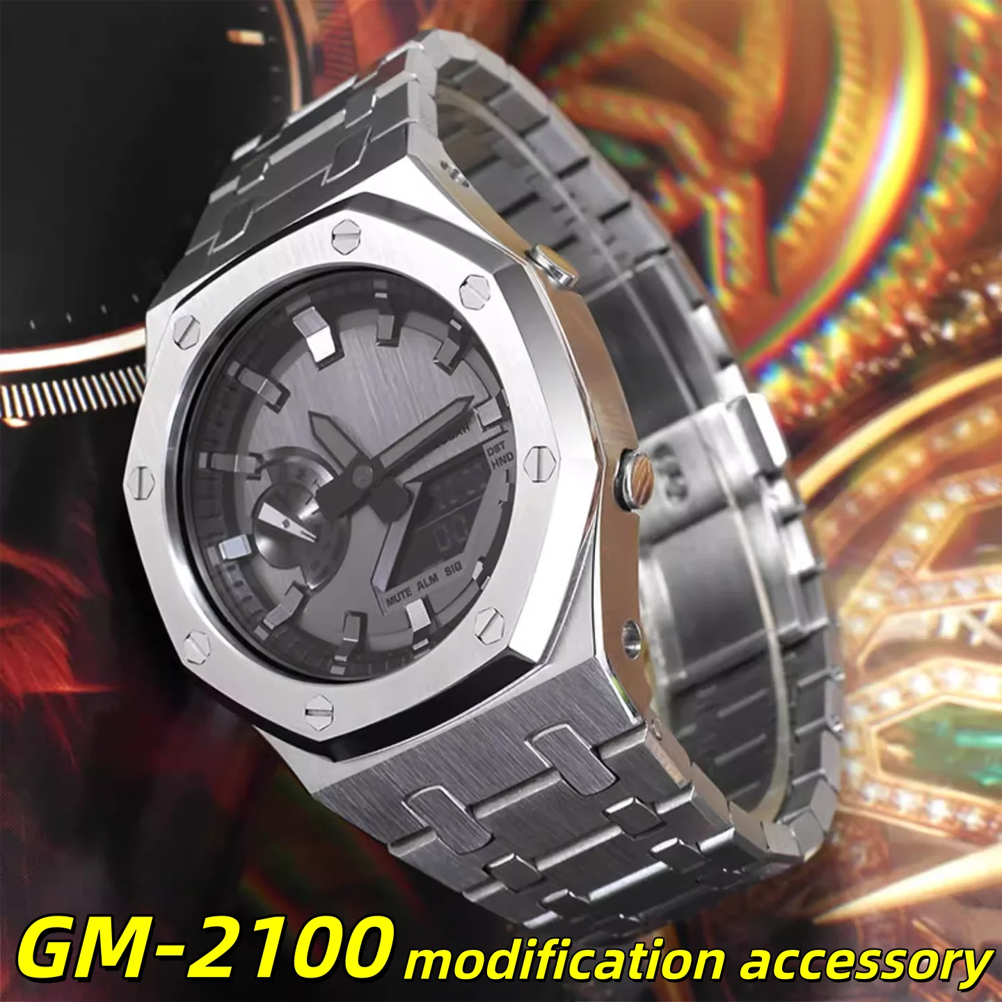 GM2100 Steel Case&Strap Mod Kit For G-shock Casio 5611 GM-2100 GBM-2100 Modified Fluororubber band Metal bezel replacement parts
GM2100 Steel Case&Strap Mod Kit For G-shock Casio 5611 GM-2100 GBM-2100 Modified Fluororubber band Metal bezel replacement parts
