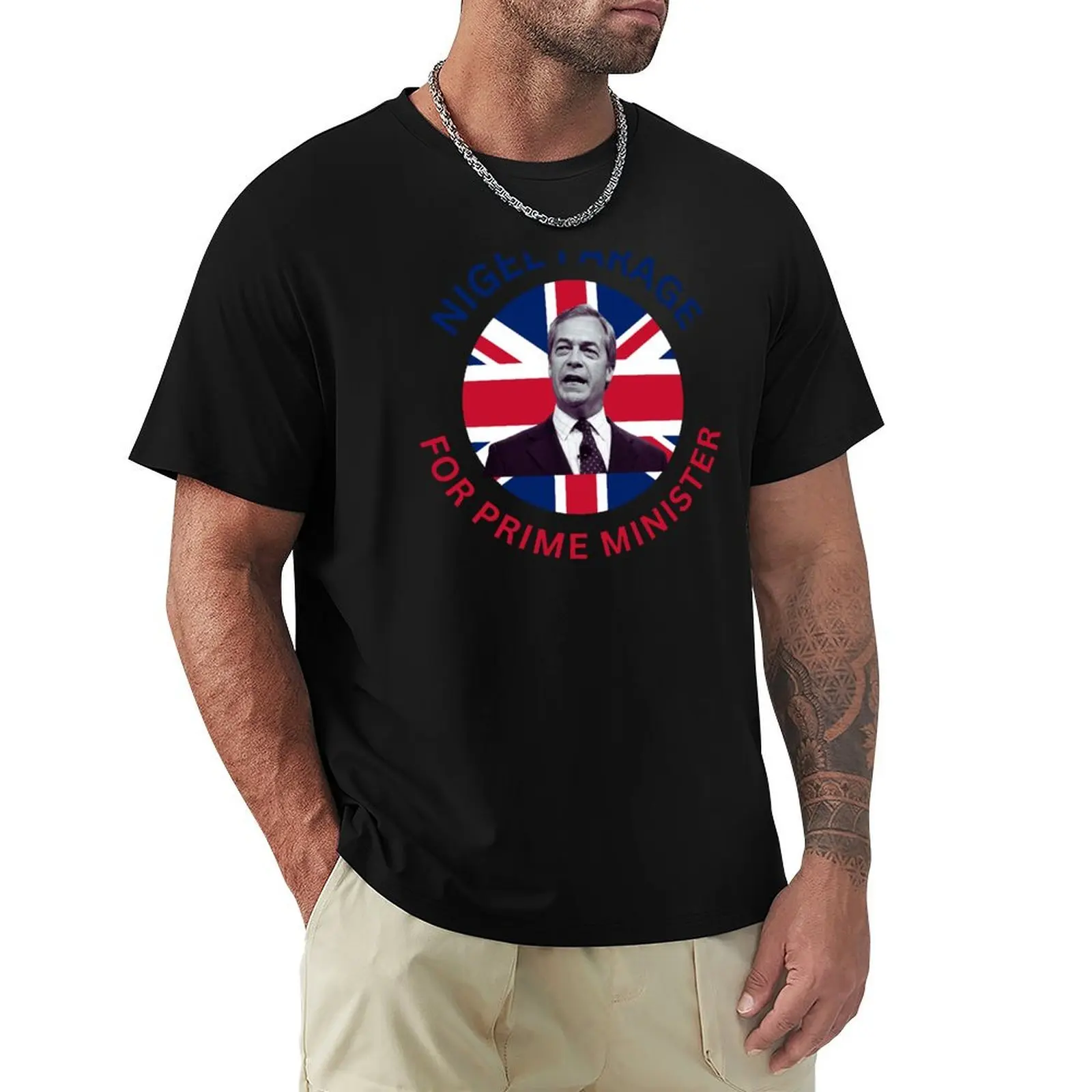 Nigel Farage For Prime Minister Britain Flag 2024 T-Shirt funny costumes rapper graphic tees men workout shirt
Nigel Farage For Prime Minister Britain Flag 2024 T-Shirt funny costumes rapper graphic tees men workout shirt