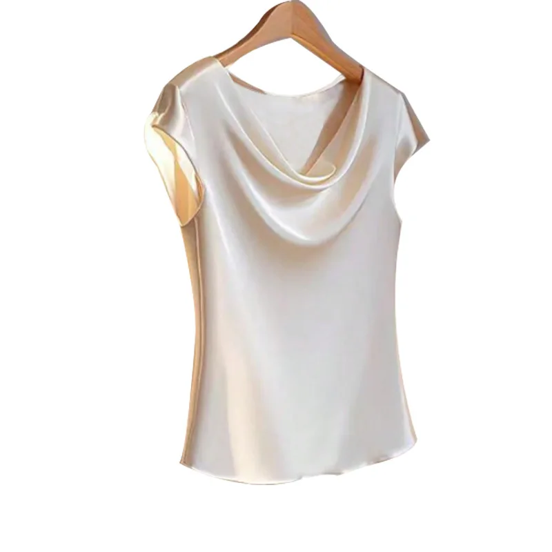 Women's 2025 Summer European and American Style Satin T-Shirt Short-Sleeve Top with Puff Sleeve Collar
Women's 2025 Summer European and American Style Satin T-Shirt Short-Sleeve Top with Puff Sleeve Collar