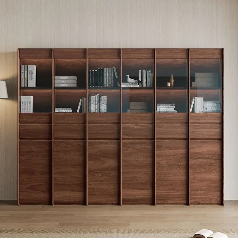 North American Black Walnut Solid Wood Bookcase Locker Living Room Display Cabinet
North American Black Walnut Solid Wood Bookcase Locker Living Room Display Cabinet