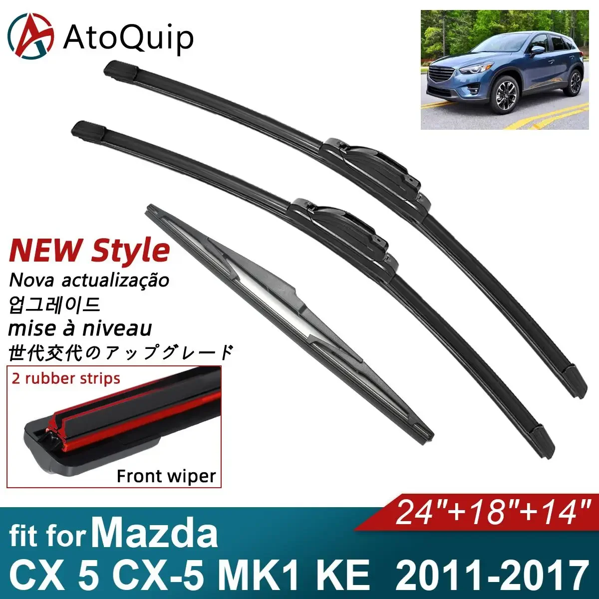 Двойные резиновые автомобильные щетки стеклоочистителя для Mazda CX 5 CX-5 MK1 KE, передняя деталь, автомобильные аксессуары 2015 2011 2017
Двойные резиновые автомобильные щетки стеклоочистителя для Mazda CX 5 CX-5 MK1 KE, передняя деталь, автомобильные аксессуары 2015 2011 2017