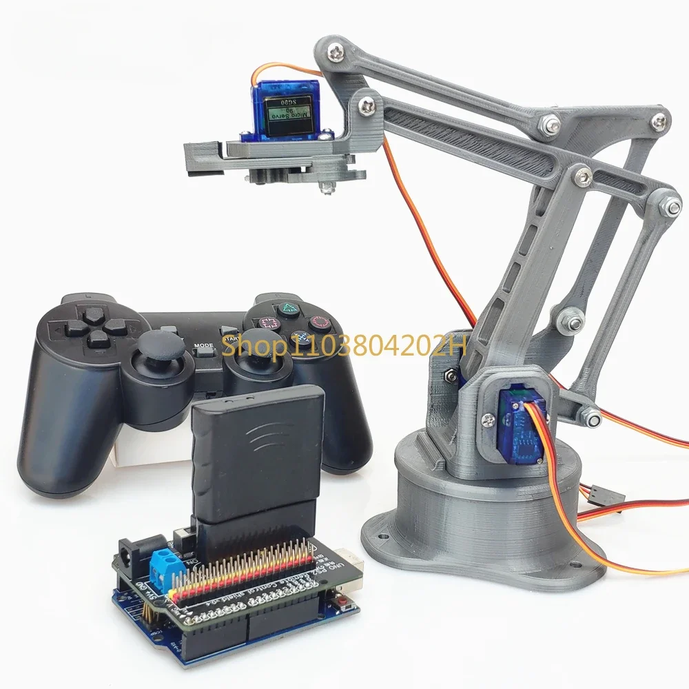 PS2 пульт дистанционного управления с четырьмя степенями свободы, 3D печать, механический рычаг, набор для обучения Arduino, DIY
PS2 пульт дистанционного управления с четырьмя степенями свободы, 3D печать, механический рычаг, набор для обучения Arduino, DIY