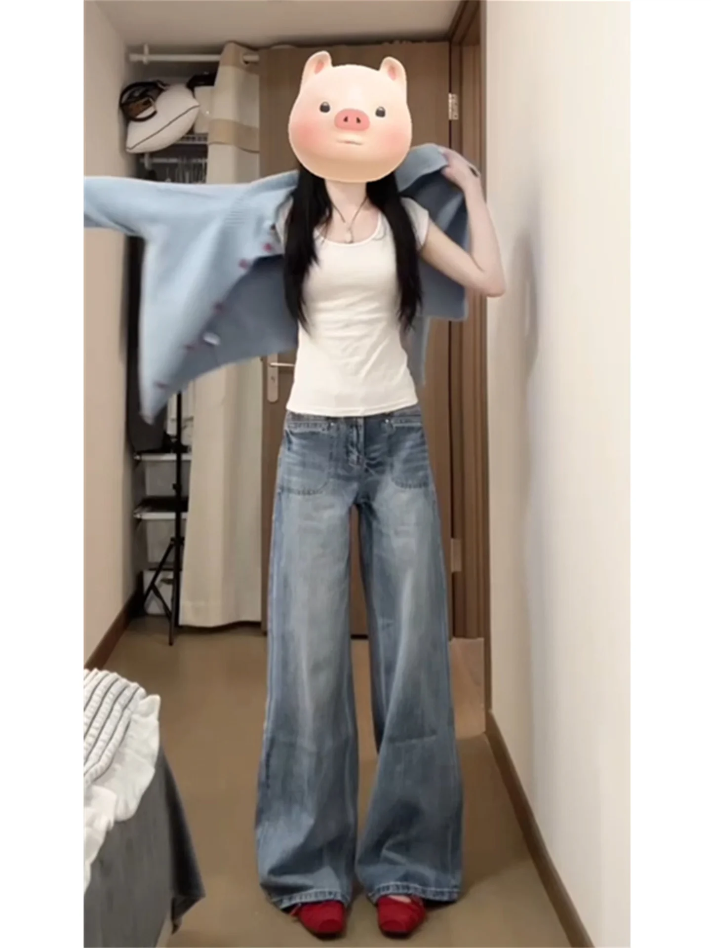 Tall Women's Loose Wide Leg Jeans Spring Autumn Casual Floor-Length Pants Lazy Style Design Cotton High Waist Jeans
Tall Women's Loose Wide Leg Jeans Spring Autumn Casual Floor-Length Pants Lazy Style Design Cotton High Waist Jeans