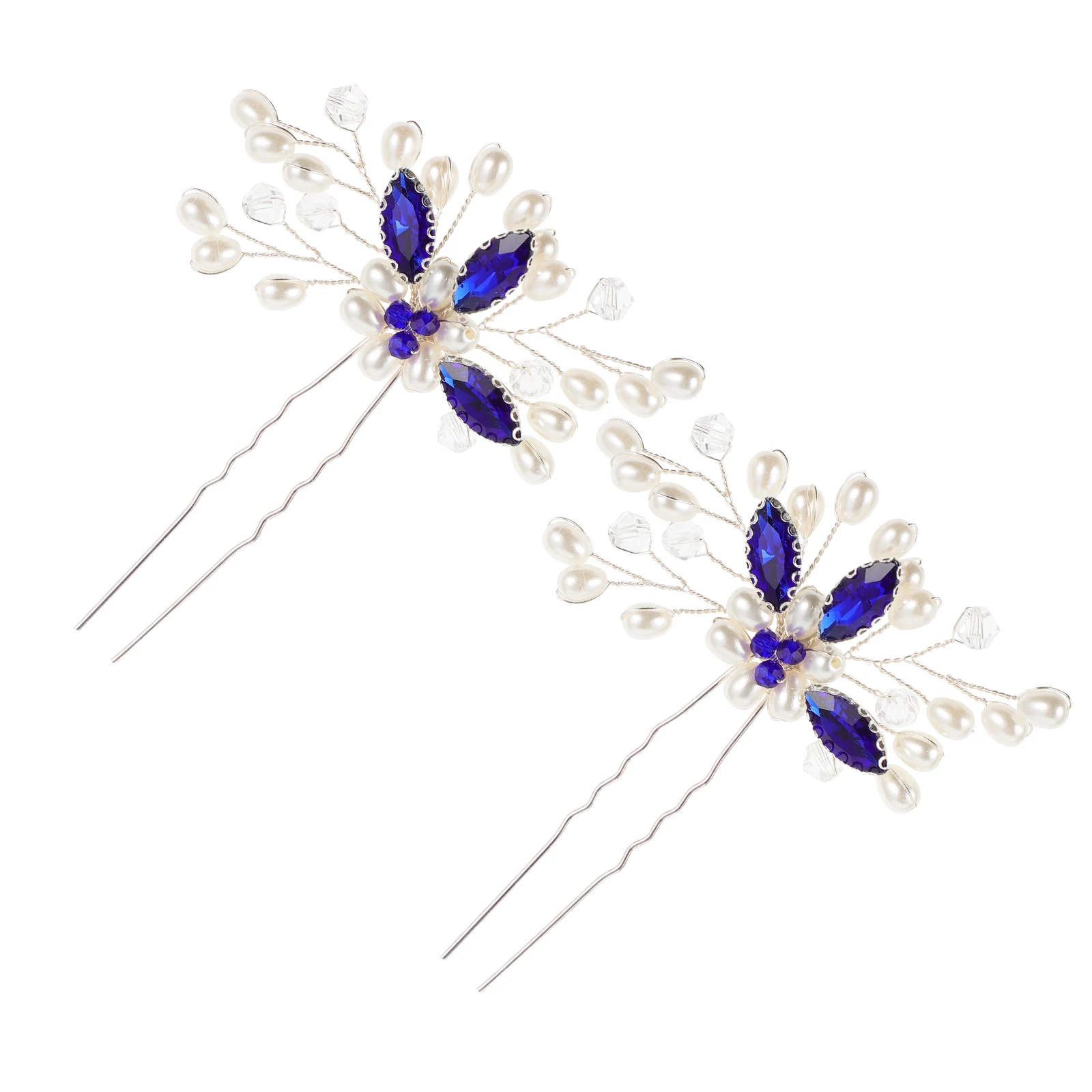 2pcs Rhinestone Hairpin Blue Wedding Accessory U Shaped Bridal Hair Accessories Headdress Fork Barrettes Lightweight Long
2pcs Rhinestone Hairpin Blue Wedding Accessory U Shaped Bridal Hair Accessories Headdress Fork Barrettes Lightweight Long