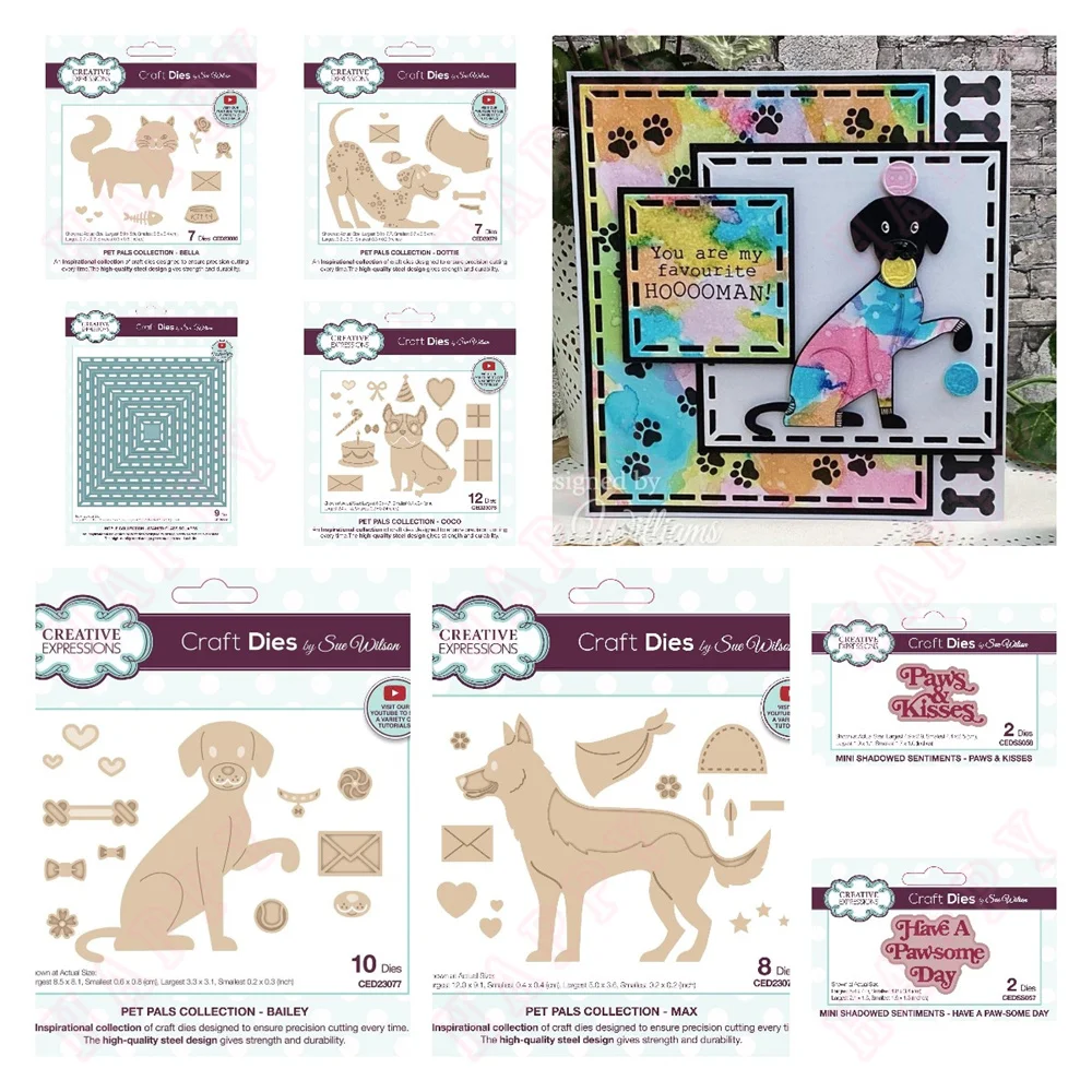 2024 Arrival New Pet Pals dog Dies Metal Cutting Dies Scrapbook Decoration Stencil Embossing Template DIY Greeting Card Handmade
2024 Arrival New Pet Pals dog Dies Metal Cutting Dies Scrapbook Decoration Stencil Embossing Template DIY Greeting Card Handmade