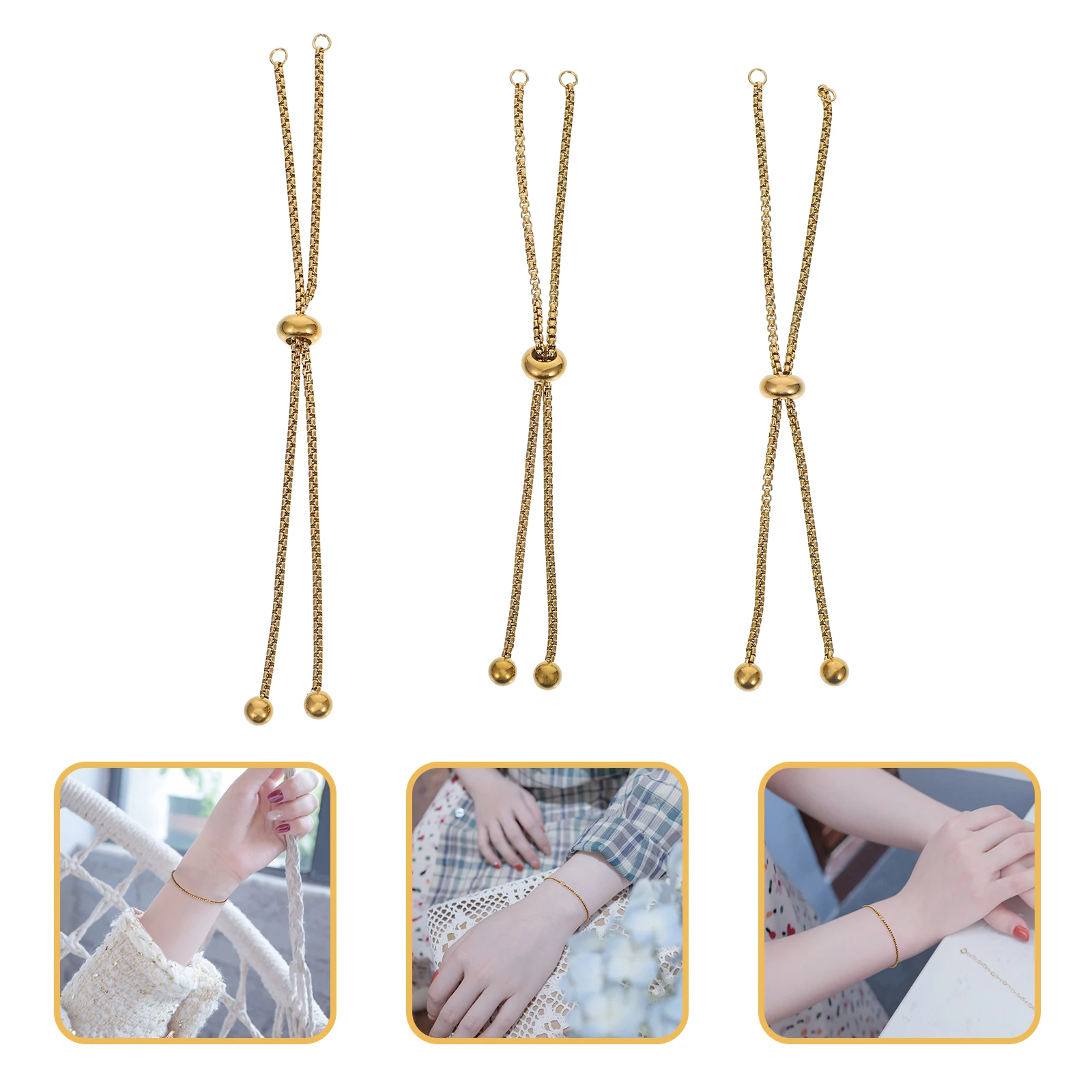 3pcs Pearl Stainless Chains Bracelets For Jewelry Making Steel Adjustable Chains for Jewelry Making Bulk Supplies Accessories
3pcs Pearl Stainless Chains Bracelets For Jewelry Making Steel Adjustable Chains for Jewelry Making Bulk Supplies Accessories