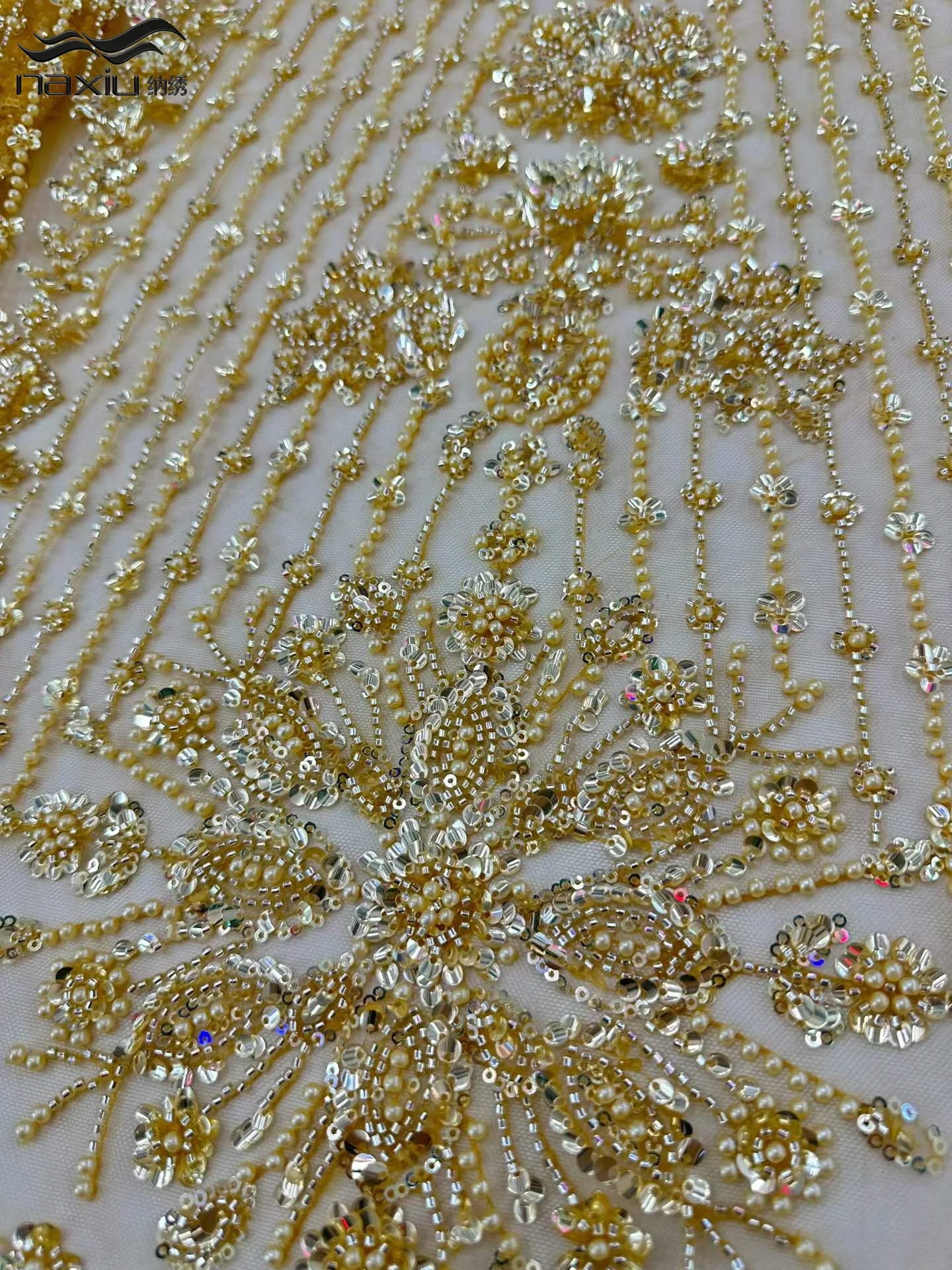 Madison Luxury African Sequins Lace Fabric High Quality Nigerian French Groom Heavy Beaded for Sewing Wedding Party Dress 5 Y
Madison Luxury African Sequins Lace Fabric High Quality Nigerian French Groom Heavy Beaded for Sewing Wedding Party Dress 5 Y
