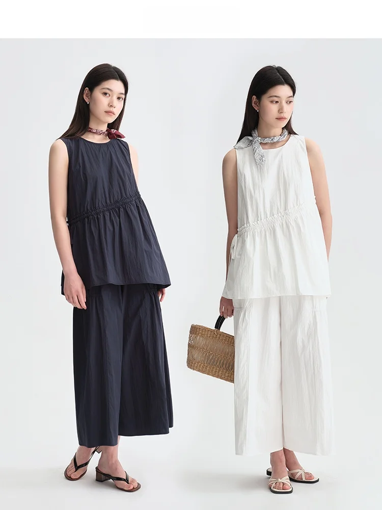 JINNAN round Ne Svel Pleated Wide Leg Straight Cut Nine Points Pants Commute Set Women's Clothing Cotton Nylon Blend
JINNAN round Ne Svel Pleated Wide Leg Straight Cut Nine Points Pants Commute Set Women's Clothing Cotton Nylon Blend