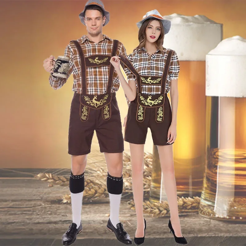 Octoberfest для женщин и мужчин, немецкий баварский костюм, подтяжки, шорты, клетчатая рубашка, шляпа, Хэллоуин, косплей, искусственная горничная, наряд, новинка 2024
Octoberfest для женщин и мужчин, немецкий баварский костюм, подтяжки, шорты, клетчатая рубашка, шляпа, Хэллоуин, косплей, искусственная горничная, наряд, новинка 2024