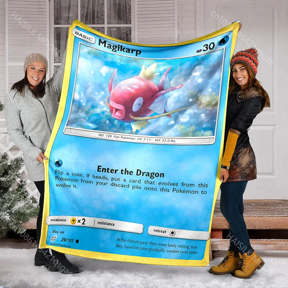 Одеяло с принтом Pokémon Card Magikarp для взрослых и детей, теплые одеяла для дома, путешествий, автомобиля, дивана-кровати, мягкое и удобное одеяло для подарков
Одеяло с принтом Pokémon Card Magikarp для взрослых и детей, теплые одеяла для дома, путешествий, автомобиля, дивана-кровати, мягкое и удобное одеяло для подарков
