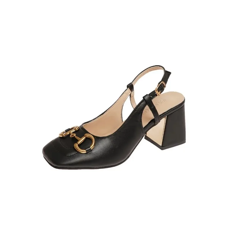 Women's Luxury High Heel Sandals 2025 Summer New Fashion Metal Decoration Buckle Square Toe Thick Heel High Heel Shoes Slippers
Women's Luxury High Heel Sandals 2025 Summer New Fashion Metal Decoration Buckle Square Toe Thick Heel High Heel Shoes Slippers