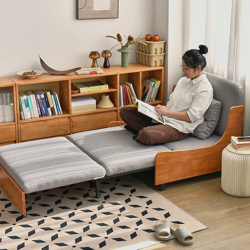 Solid wood sofa bed study single folding bed integrated dual-purpose small apartment retractable simple
Solid wood sofa bed study single folding bed integrated dual-purpose small apartment retractable simple