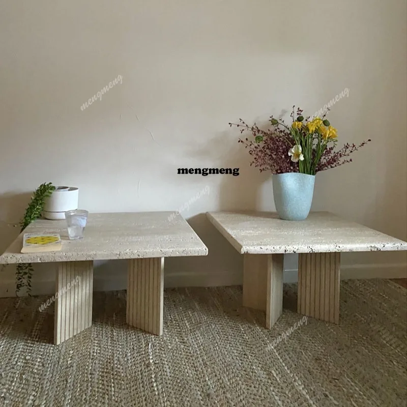 Natural travertine coffee table square designer light luxury medieval small apartment living room home coffee table
Natural travertine coffee table square designer light luxury medieval small apartment living room home coffee table