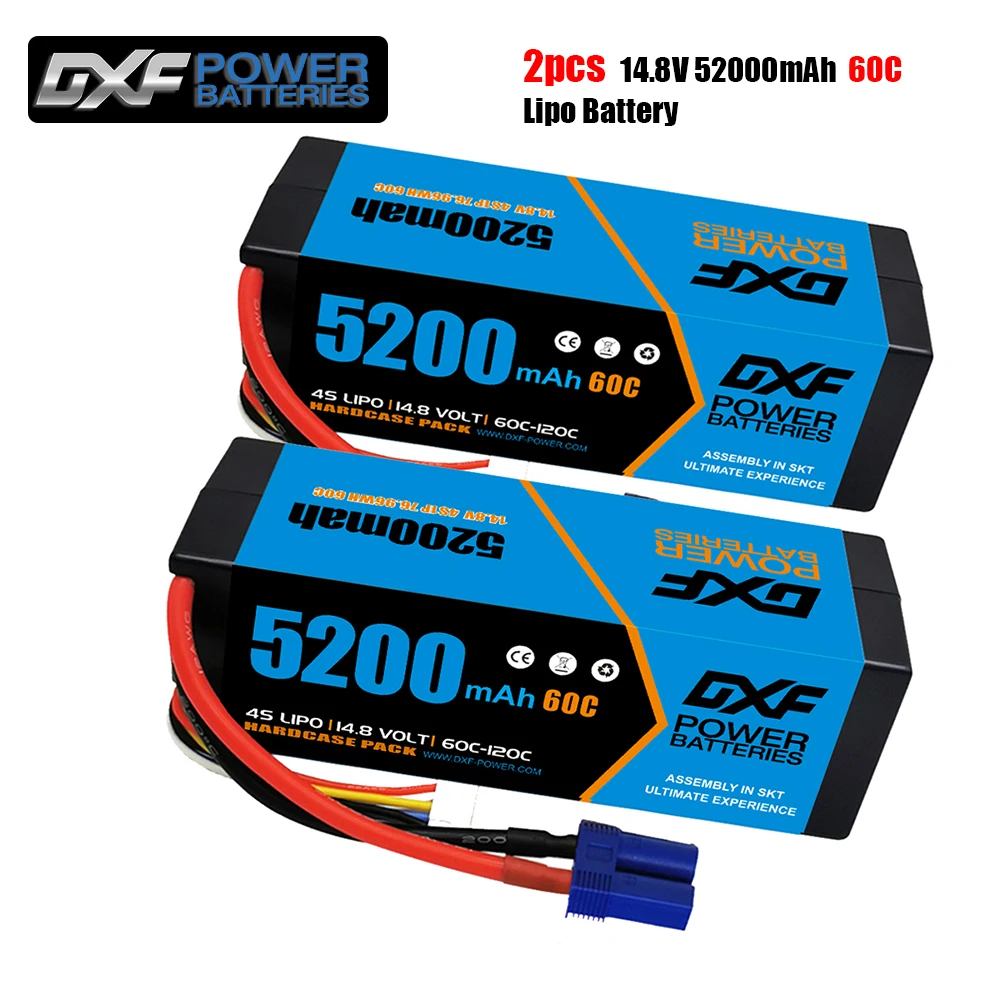 2PCS DXF Lipo Battery 7.4V 11.1V 15.2V 14.8V 22.2V 2S 3S 4S 6S 5200mAh 6500mAh 6200mAh 6750mAh 10000mAh 8000mAh 9200mAh RC Parts
2PCS DXF Lipo Battery 7.4V 11.1V 15.2V 14.8V 22.2V 2S 3S 4S 6S 5200mAh 6500mAh 6200mAh 6750mAh 10000mAh 8000mAh 9200mAh RC Parts