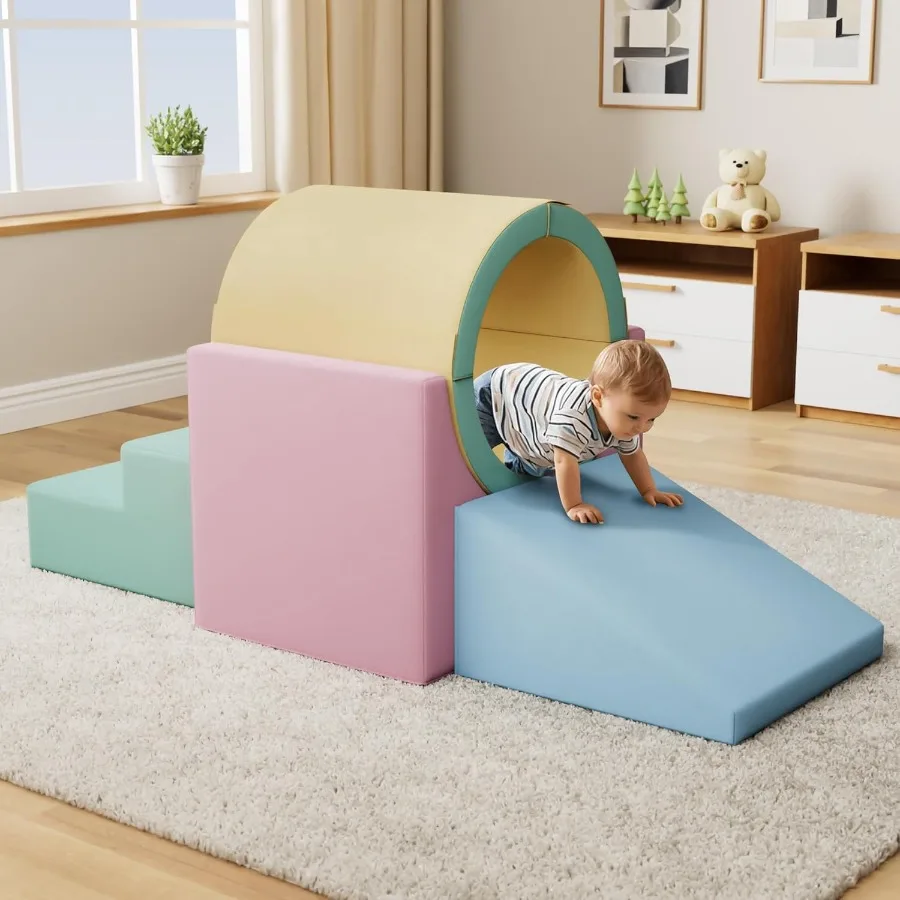 Climbing Blocks Soft Foam Activity Playset Toddler Couch Climber Gymnastics Equipment for Crawling and Sliding at Home Preschoo
Climbing Blocks Soft Foam Activity Playset Toddler Couch Climber Gymnastics Equipment for Crawling and Sliding at Home Preschoo