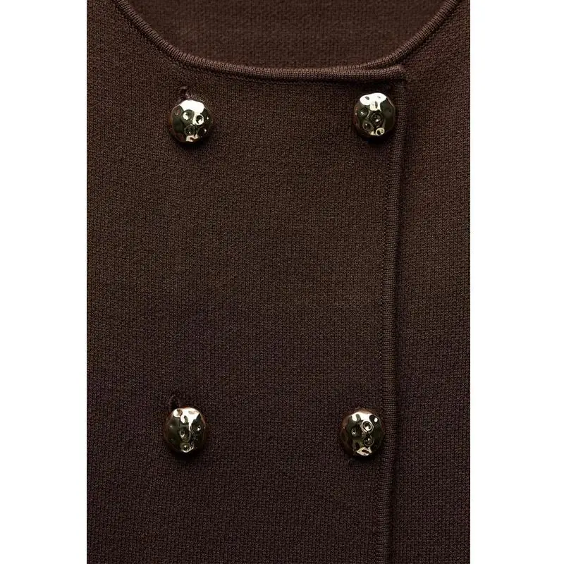 Casual Knitted Long Sve round Ne Double Buttoned Sweater Coat for Women Simple Autumn Winter New Arrival Polyester Fiber
Casual Knitted Long Sve round Ne Double Buttoned Sweater Coat for Women Simple Autumn Winter New Arrival Polyester Fiber
