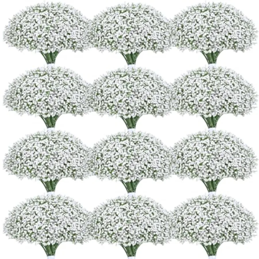 Babys Breath Artificial Flowers, 90 Pcs White Baby Breath Flowers Artificial Bulk, Real Touch Fake Babys Breath Gypsophila for
Babys Breath Artificial Flowers, 90 Pcs White Baby Breath Flowers Artificial Bulk, Real Touch Fake Babys Breath Gypsophila for