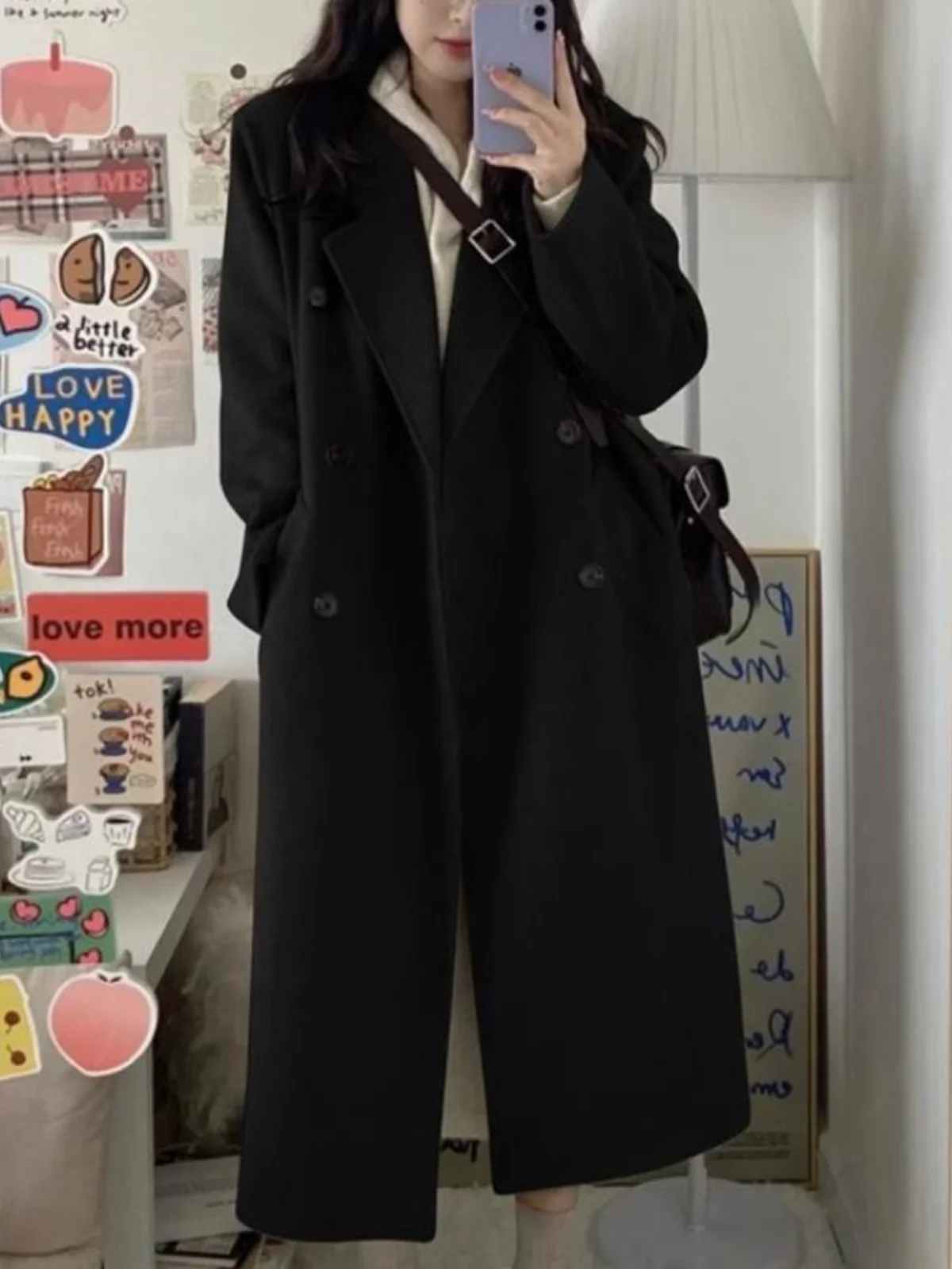 Bla Woolen Coat Women's Korean Sle Student Small Size Midi Length Windbreaker Soft Comfortable Casual Faion Autumn Winter
Bla Woolen Coat Women's Korean Sle Student Small Size Midi Length Windbreaker Soft Comfortable Casual Faion Autumn Winter