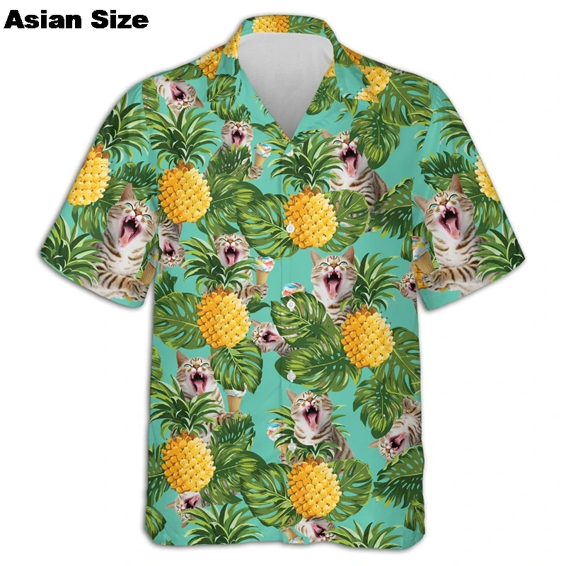 Hawaiian Beach Shirts For Men 3D Printed Funny Cat Vacation Shirts Streetwear Short Sleeved Loose Button Up Men's Hip Hop Shirt
Hawaiian Beach Shirts For Men 3D Printed Funny Cat Vacation Shirts Streetwear Short Sleeved Loose Button Up Men's Hip Hop Shirt