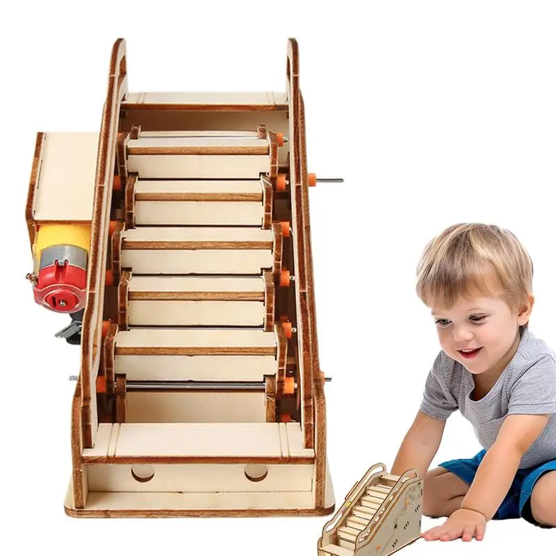 Wooden Escalator Model Puzzle Wooden Escalator Toy Handcraft Model Handmade Scientific Experiments Device Smooth Construction
Wooden Escalator Model Puzzle Wooden Escalator Toy Handcraft Model Handmade Scientific Experiments Device Smooth Construction
