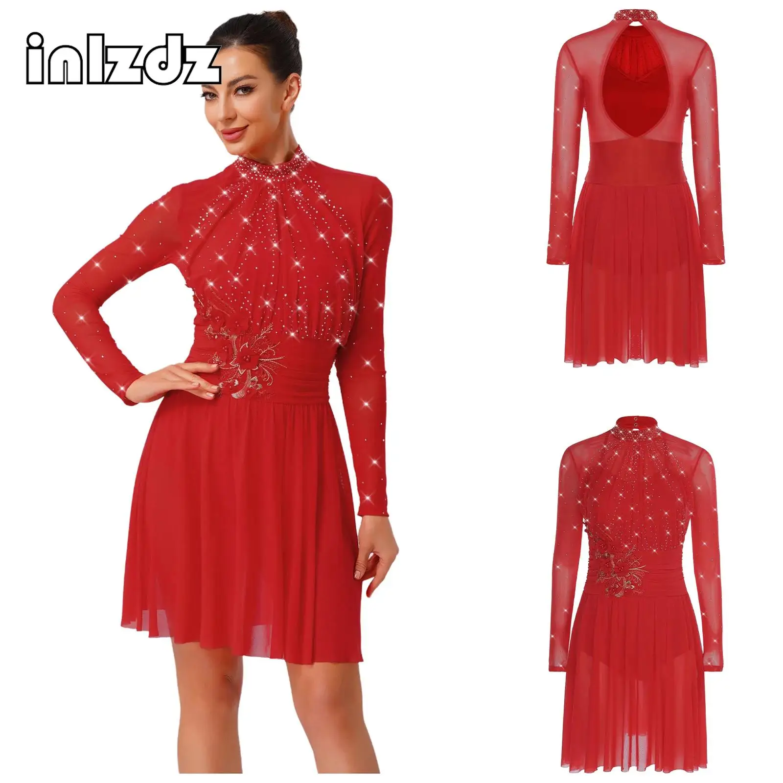 Backless Lyrical Figure Skating Dance Dress Womens Embroidery Applique Rhinestones Long Sleeve Ruched Ballet Gymnastics Leotards
Backless Lyrical Figure Skating Dance Dress Womens Embroidery Applique Rhinestones Long Sleeve Ruched Ballet Gymnastics Leotards