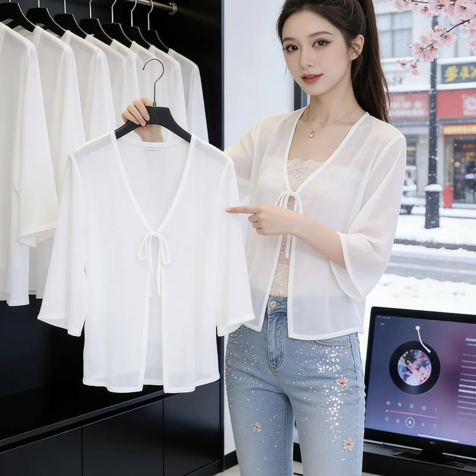 Fashionable Short Sleeve Chiffon Shirt Versatile Women's Top Summer New Style Shoulder Padded Sun Protection Open Cardigan ...
Fashionable Short Sleeve Chiffon Shirt Versatile Women's Top Summer New Style Shoulder Padded Sun Protection Open Cardigan ...