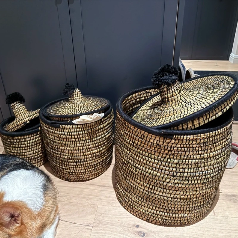 Raffia Woven Laundry Basket Multifunctional Storage Bin for Clothes Natural Fiber Blanket Chest for Bedroom Wicker Storage Box
Raffia Woven Laundry Basket Multifunctional Storage Bin for Clothes Natural Fiber Blanket Chest for Bedroom Wicker Storage Box