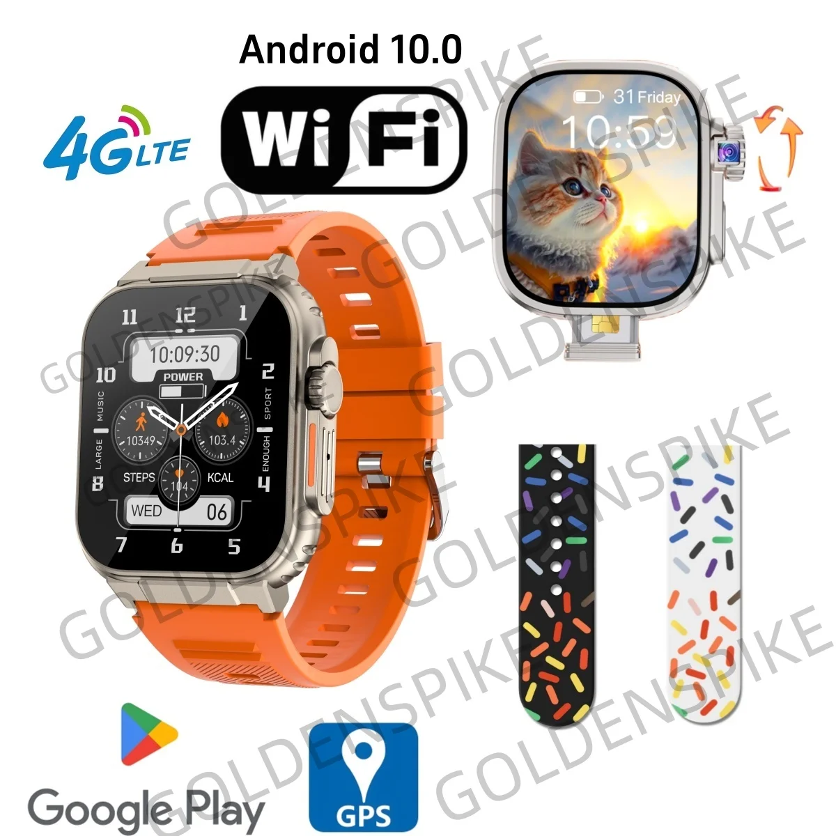 S10 Ultra Smartwatch 4G 5G Android Smart Watch With Rotating Camera 4G/5G LTE WIFI NFC GPS Google Play Store 128GB Download apps
S10 Ultra Smartwatch 4G 5G Android Smart Watch With Rotating Camera 4G/5G LTE WIFI NFC GPS Google Play Store 128GB Download apps