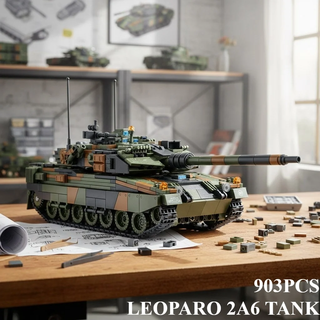 903PCS LEOPARO 2A6 TANK Building Blocks Set - Assembling Model Toy for Home Decor Ideal Holiday Gift for Kids And Adult
903PCS LEOPARO 2A6 TANK Building Blocks Set - Assembling Model Toy for Home Decor Ideal Holiday Gift for Kids And Adult