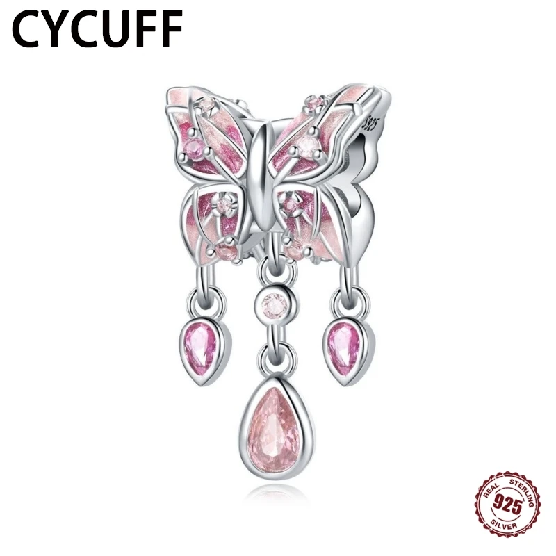 CYCUFF 925 Sterling Silver Pink purple gradient butterfly beads for Women Trendy Big Circle Fashion Bracelet Jewelry Making 2025
CYCUFF 925 Sterling Silver Pink purple gradient butterfly beads for Women Trendy Big Circle Fashion Bracelet Jewelry Making 2025