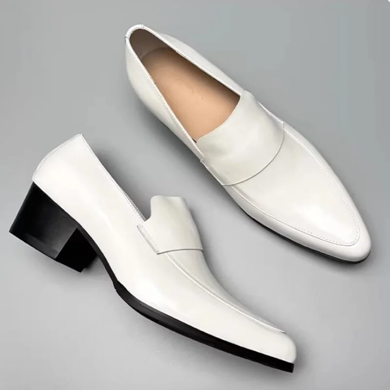 Genuine Leather Formal Dress Men's Loafers Pointed Toe Hair Stylist Shoes Handmade 5cm High Heels Man Wedding Party Shoes
Genuine Leather Formal Dress Men's Loafers Pointed Toe Hair Stylist Shoes Handmade 5cm High Heels Man Wedding Party Shoes