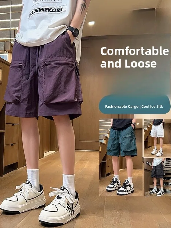 New Summer Men's Faion Workwear orts Loose Straight Leg Pure Color Five-ket Zipper Pants Casual Youth Leisure Trousers
New Summer Men's Faion Workwear orts Loose Straight Leg Pure Color Five-ket Zipper Pants Casual Youth Leisure Trousers
