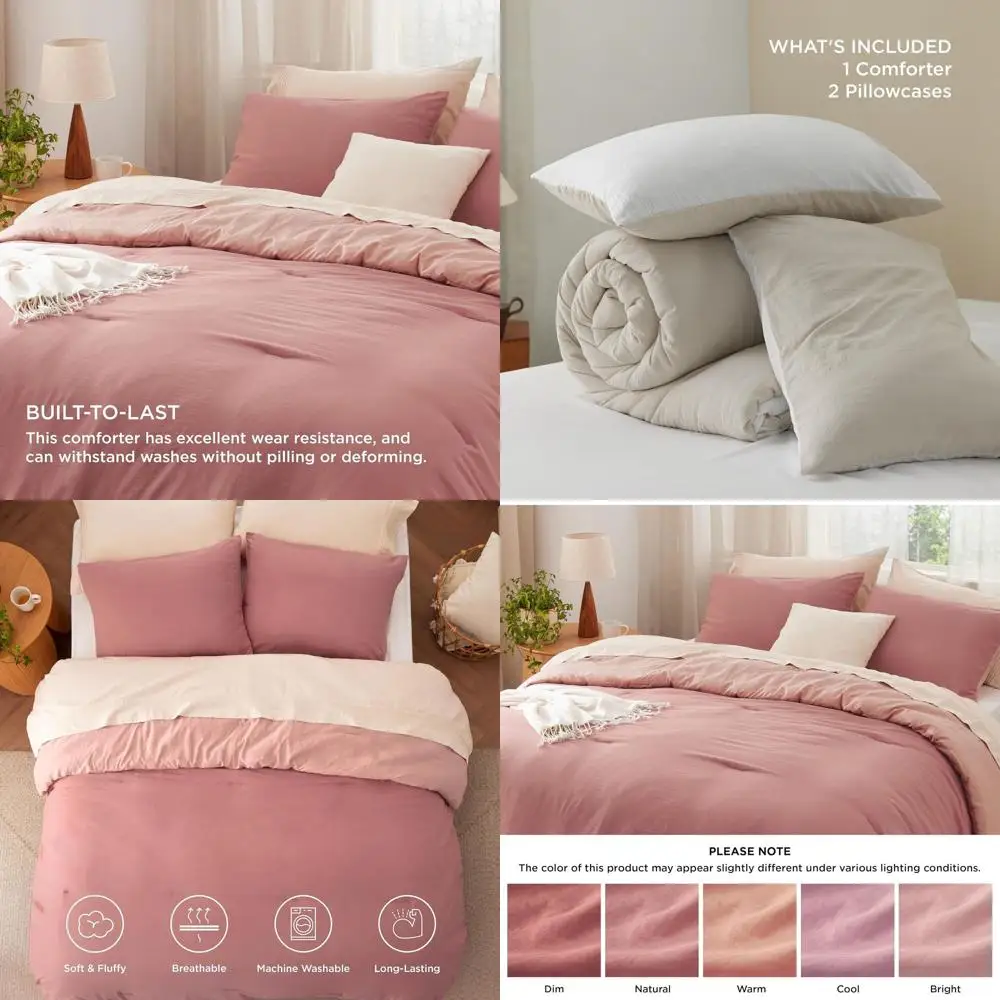 Двусторонний комплект одеял из розовой глины: мягкое предварительно стираное постельное белье из трех предметов на все сезоны
Двусторонний комплект одеял из розовой глины: мягкое предварительно стираное постельное белье из трех предметов на все сезоны