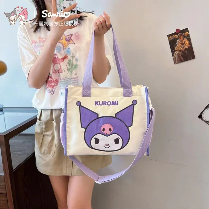 Милая холщовая сумка на плечо Sanrio My Melody Pochacco, сумка с сердечком для девочек, аниме Cinnamoroll Kuromi, большая вместительная сумка, детский подарок
Милая холщовая сумка на плечо Sanrio My Melody Pochacco, сумка с сердечком для девочек, аниме Cinnamoroll Kuromi, большая вместительная сумка, детский подарок