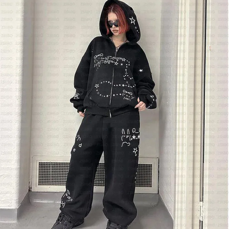 Korean Ins Harajuku style new fashionable star bear printed zipper hoodie, beautiful rabbit ear couple jacket in stock
Korean Ins Harajuku style new fashionable star bear printed zipper hoodie, beautiful rabbit ear couple jacket in stock