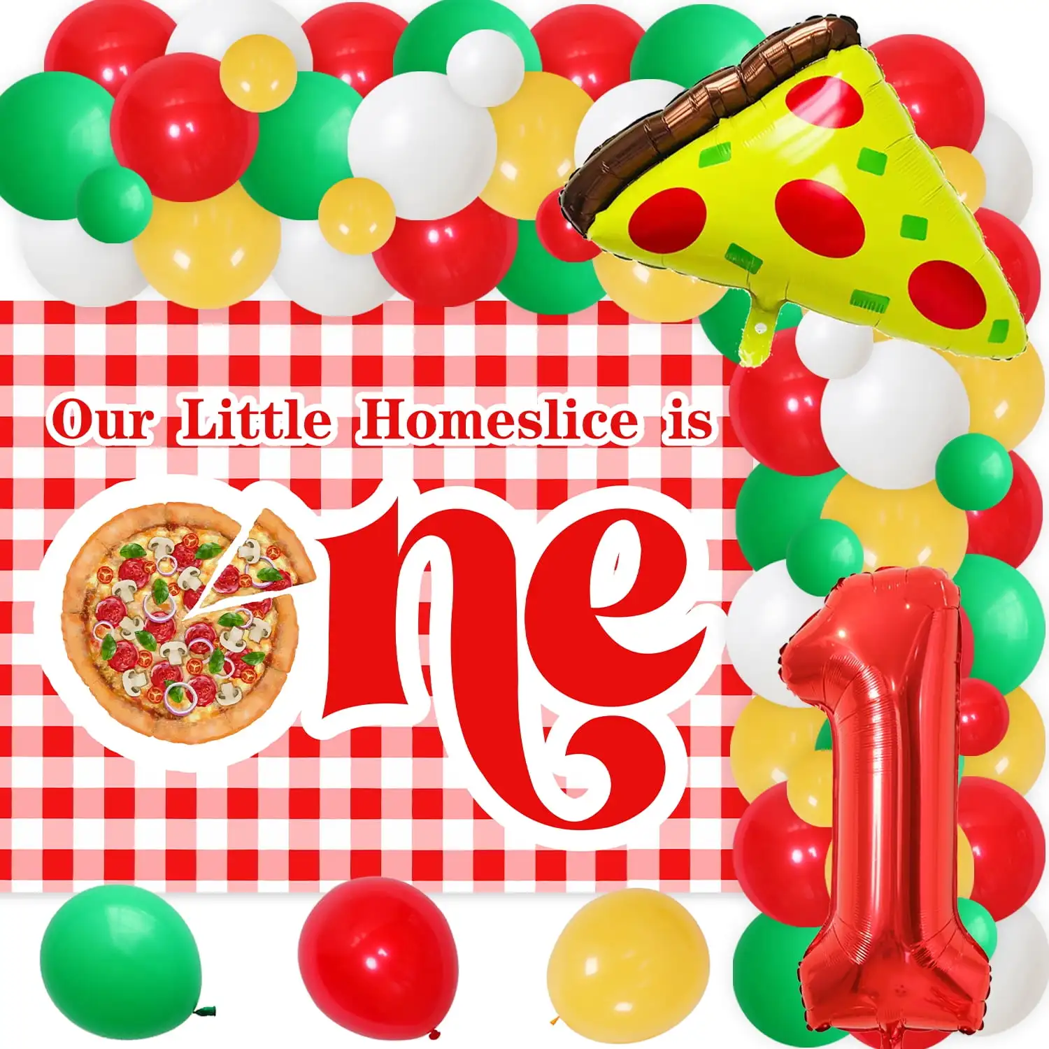 Pizza Slice Foil Balloon for Kids, Party Decoration Supplies, Our Little Homeslice, One Backdrop, Number 1, 1st Birthday
Pizza Slice Foil Balloon for Kids, Party Decoration Supplies, Our Little Homeslice, One Backdrop, Number 1, 1st Birthday