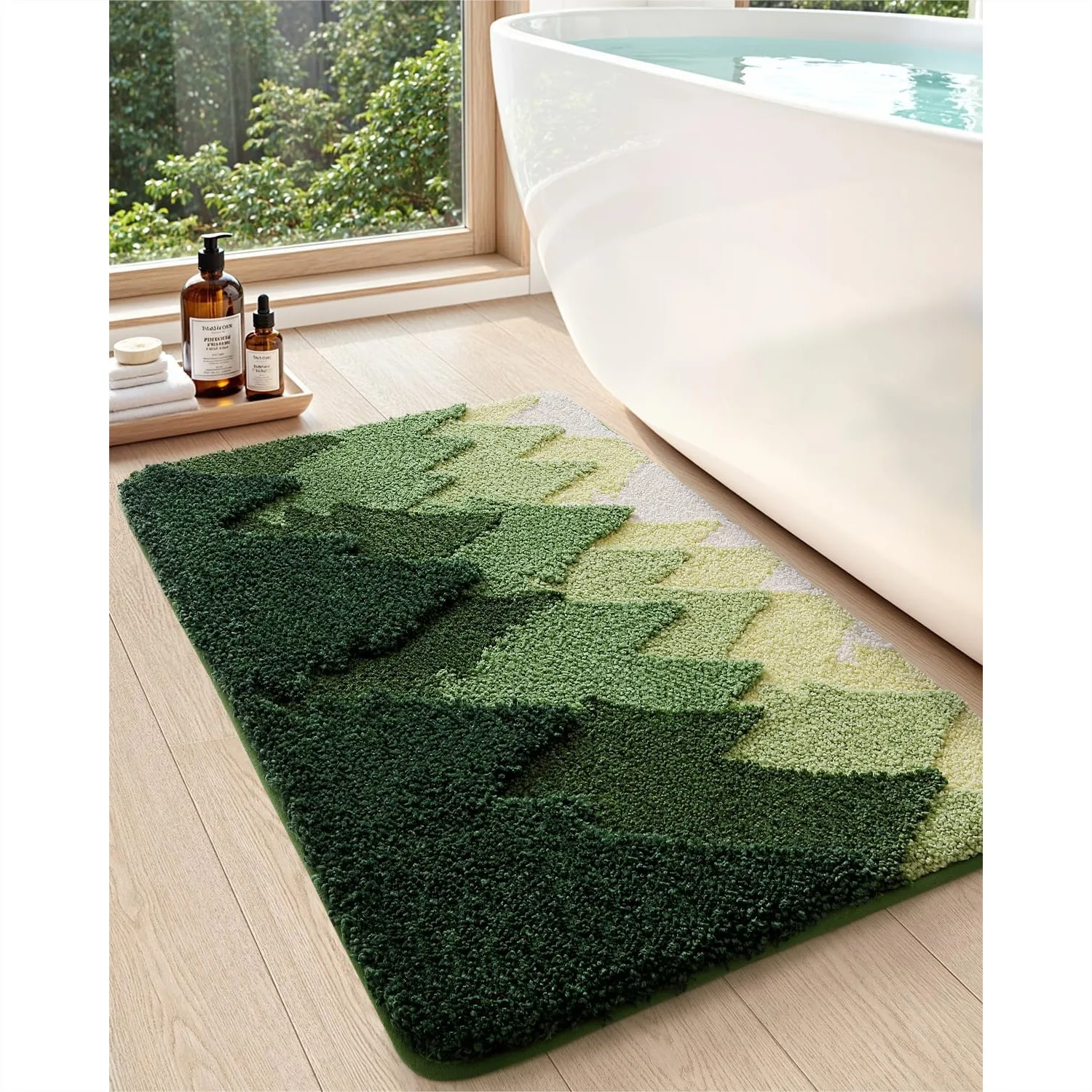 Non Slip Bathroom Rugs 20x32, Washable Microfiber Bath Mat Quick Dry Absorbent Ultra Soft Forest Trees Design for Shower Floor
Non Slip Bathroom Rugs 20x32, Washable Microfiber Bath Mat Quick Dry Absorbent Ultra Soft Forest Trees Design for Shower Floor