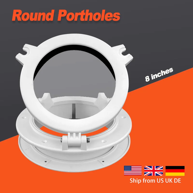 8 Inch Round Boat Hatch | White Plastic Porthole Port Light Window for Opening Marine Decks
8 Inch Round Boat Hatch | White Plastic Porthole Port Light Window for Opening Marine Decks