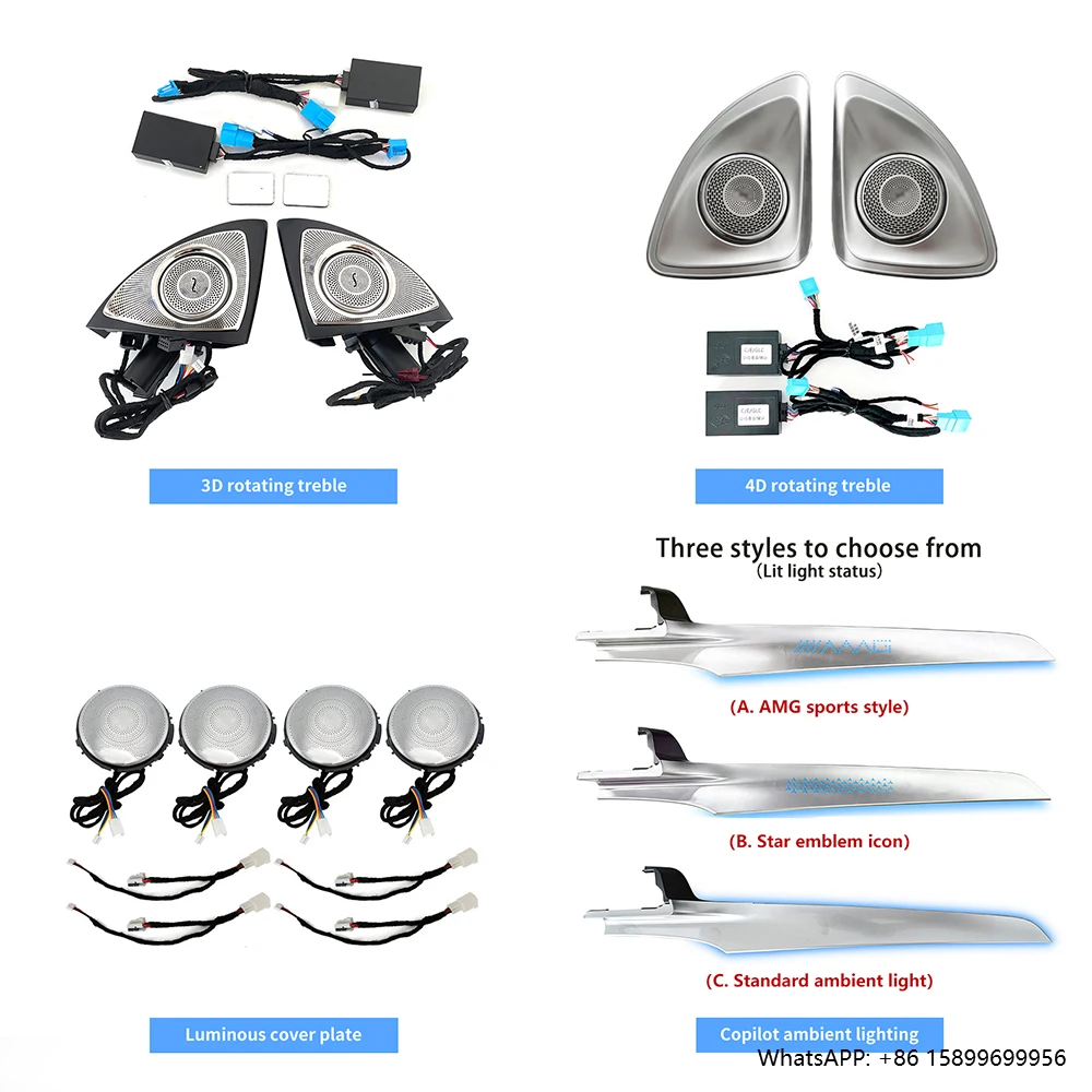 Hot Selling 64 Colors LED Car Atmosphere Lamp Kits for Benz C Class W205 GLC Class X253 2015-2022 Car Interior Accessories
Hot Selling 64 Colors LED Car Atmosphere Lamp Kits for Benz C Class W205 GLC Class X253 2015-2022 Car Interior Accessories