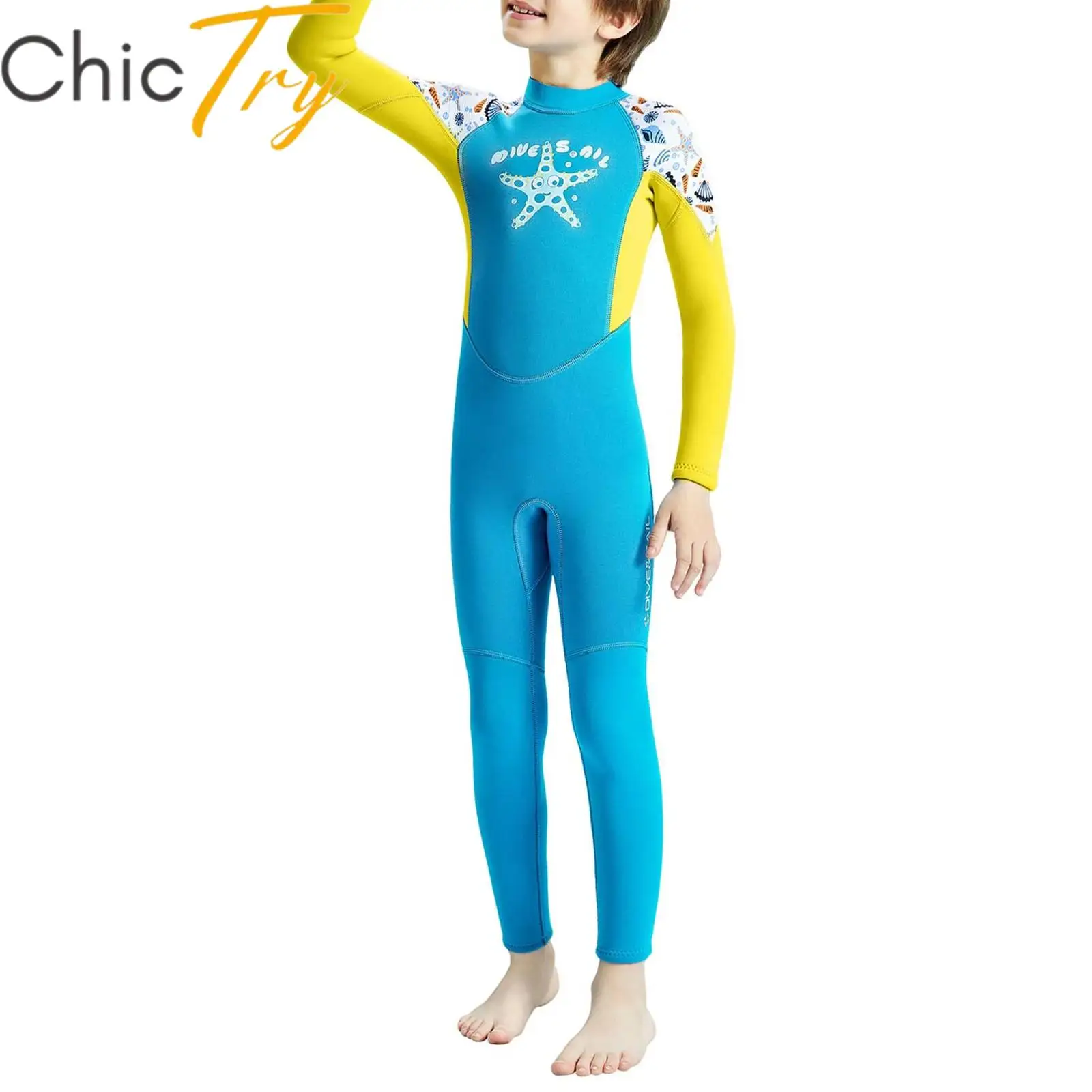 Kid Boys Girls 2.5mm Neoprene Wetsuit Swim Romper Thermal Swimsuit Jumpsuit Crew Neck Long Sleeve Zipper Back Bodysuit Beachwear
Kid Boys Girls 2.5mm Neoprene Wetsuit Swim Romper Thermal Swimsuit Jumpsuit Crew Neck Long Sleeve Zipper Back Bodysuit Beachwear