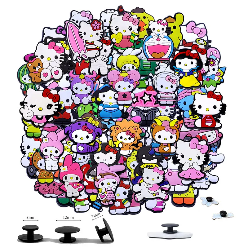Multiple sets MINISO Hello Kitty Shoe Charms PVC Shoe&Wrist strap Accessories For Sandals Decoration Buckle Kids Friends Gift
Multiple sets MINISO Hello Kitty Shoe Charms PVC Shoe&Wrist strap Accessories For Sandals Decoration Buckle Kids Friends Gift