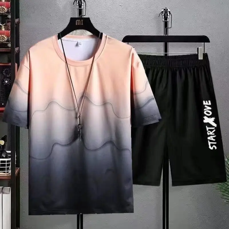 Летний мужской повседневный спортивный комплект из ледяного шелка ort Sve Haome, брюки для студентов-подростков, футболка с пятью четвертью, ансамбль
Летний мужской повседневный спортивный комплект из ледяного шелка ort Sve Haome, брюки для студентов-подростков, футболка с пятью четвертью, ансамбль