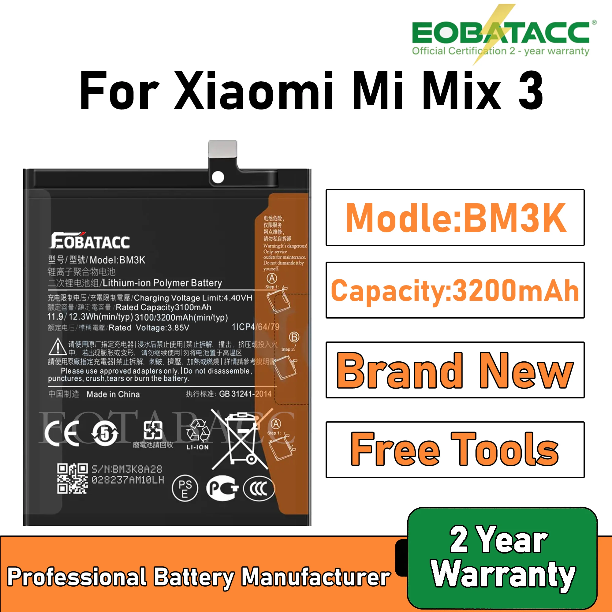 2025 Years Xiao Mi Original Battery BM3K For Xiaomi Mix3 3200mAh Phone Battery Bateria Fast Shipping 
2025 Years Xiao Mi Original Battery BM3K For Xiaomi Mix3 3200mAh Phone Battery Bateria Fast Shipping