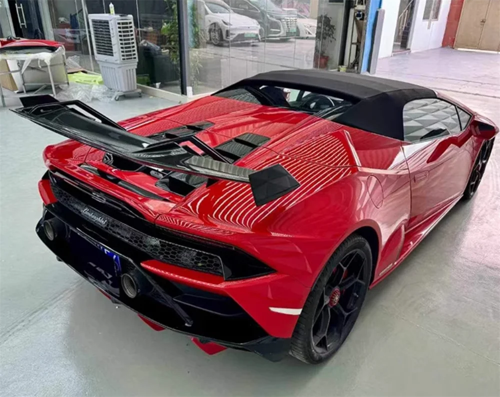 Used for Lamborghini Huracan EVO Convertible Spyder New STO Style Dry Carbon Fiber Rear Spoiler Rear Wing Body Kit
Used for Lamborghini Huracan EVO Convertible Spyder New STO Style Dry Carbon Fiber Rear Spoiler Rear Wing Body Kit