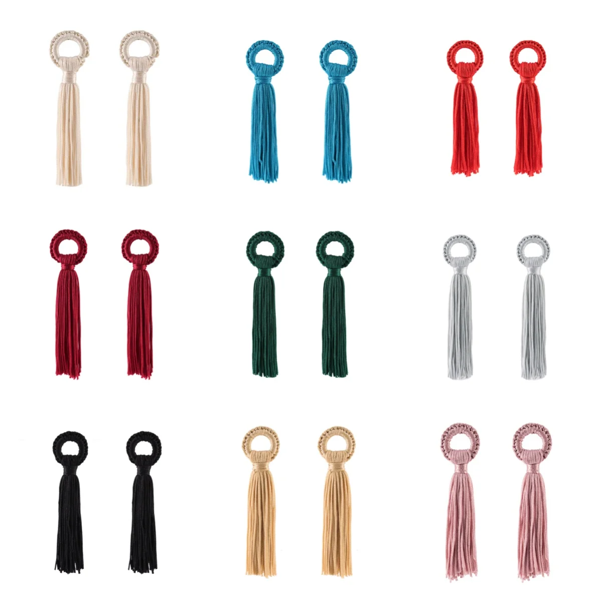 6PCS 11cm Colorful Silk Tassels Pendant With Round Loop For Decoration Crafts DIY Home Decoration Sewing Curtain Accessories
6PCS 11cm Colorful Silk Tassels Pendant With Round Loop For Decoration Crafts DIY Home Decoration Sewing Curtain Accessories