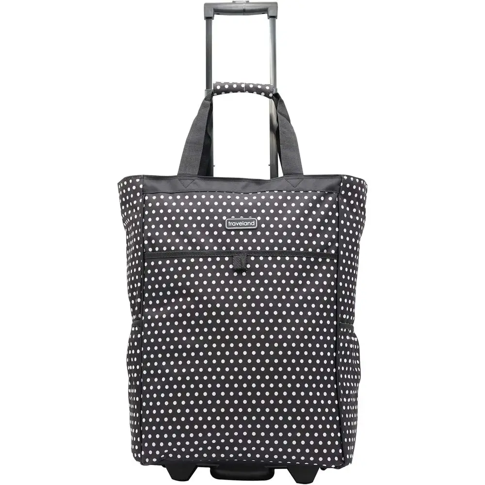 Black and White Rolling Tote with Multi-Pose Design
Black and White Rolling Tote with Multi-Pose Design
